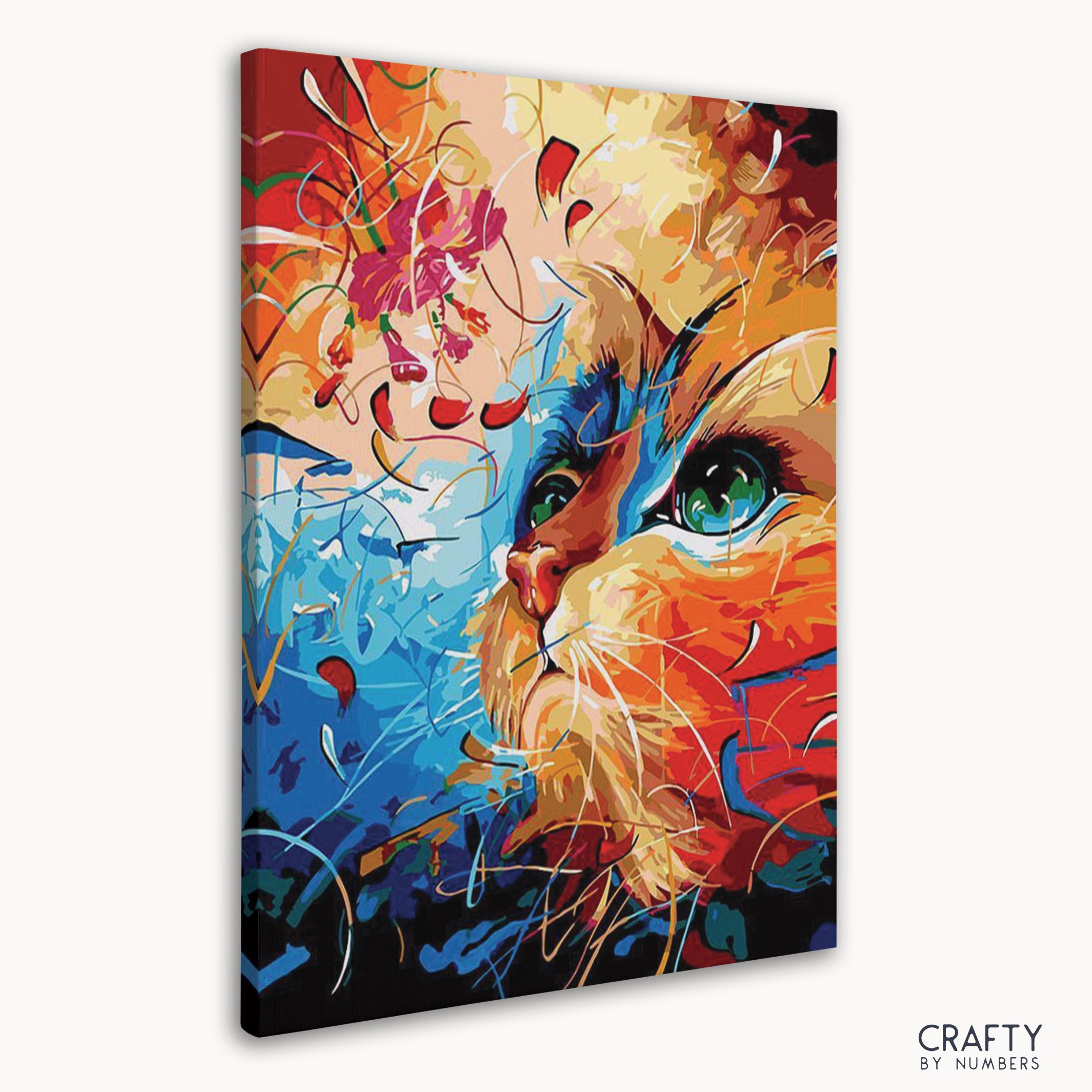 Detailed A Cat’s Tale paint by number art featuring bright tones like famous landscape paintings, famous artists paintings, famous paintings of women.