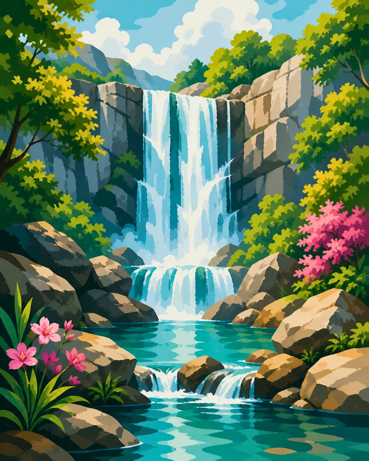 Waldwasserfall