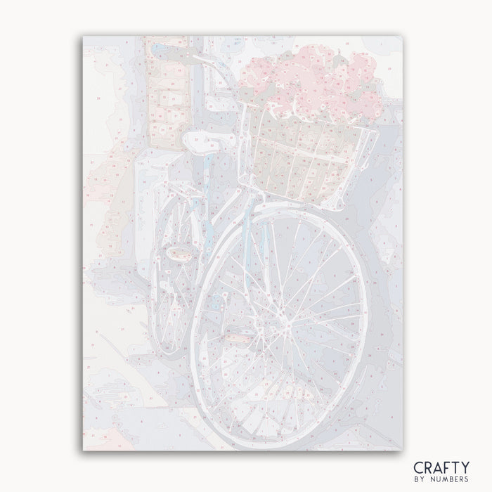Romance in Dutch paint by number showing a couple embracing in a serene landscape, inspired by famous paintings, vincent van gogh famous paintings, famous landscape paintings, famous artists paintings.