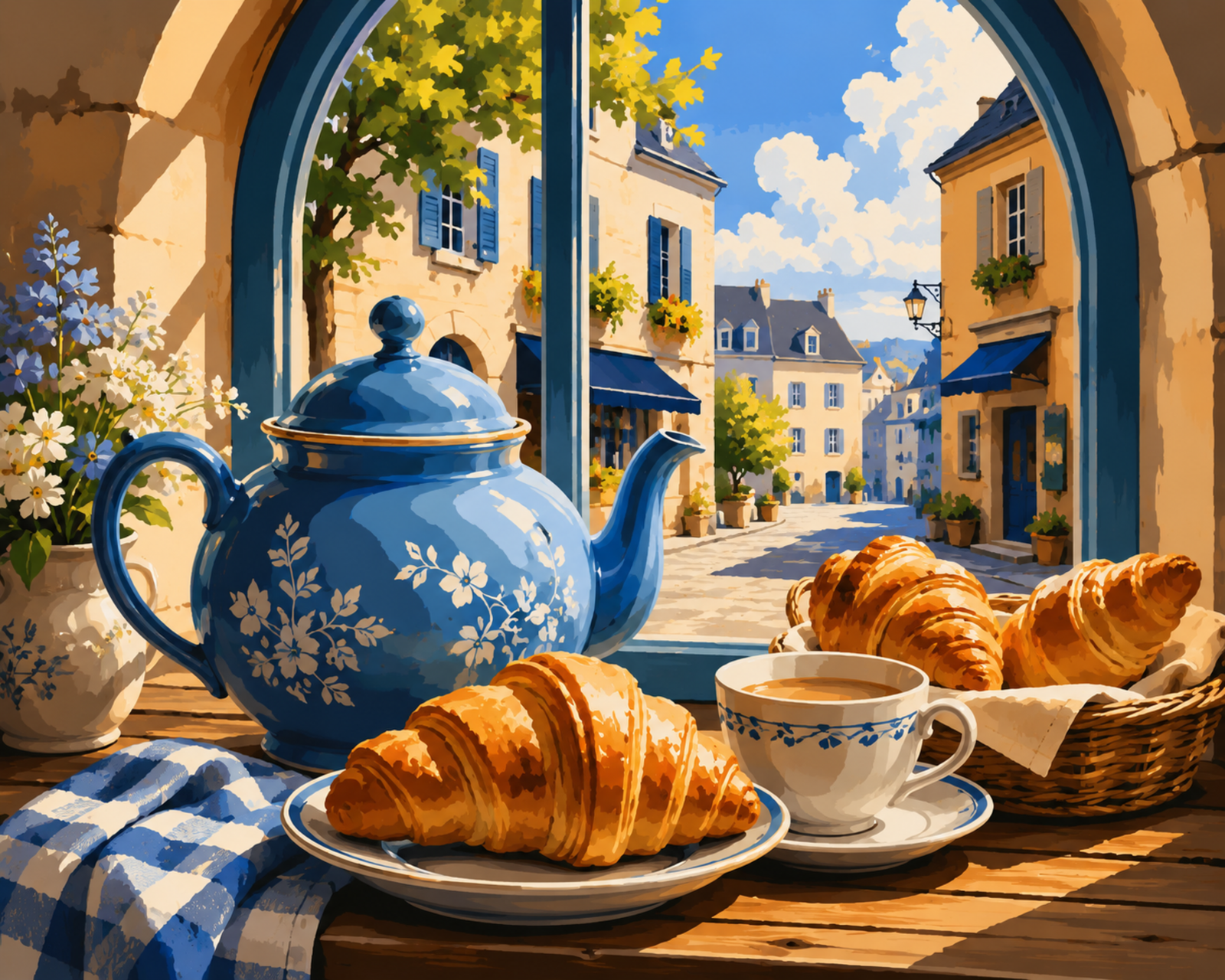 Croissant-Frühstück