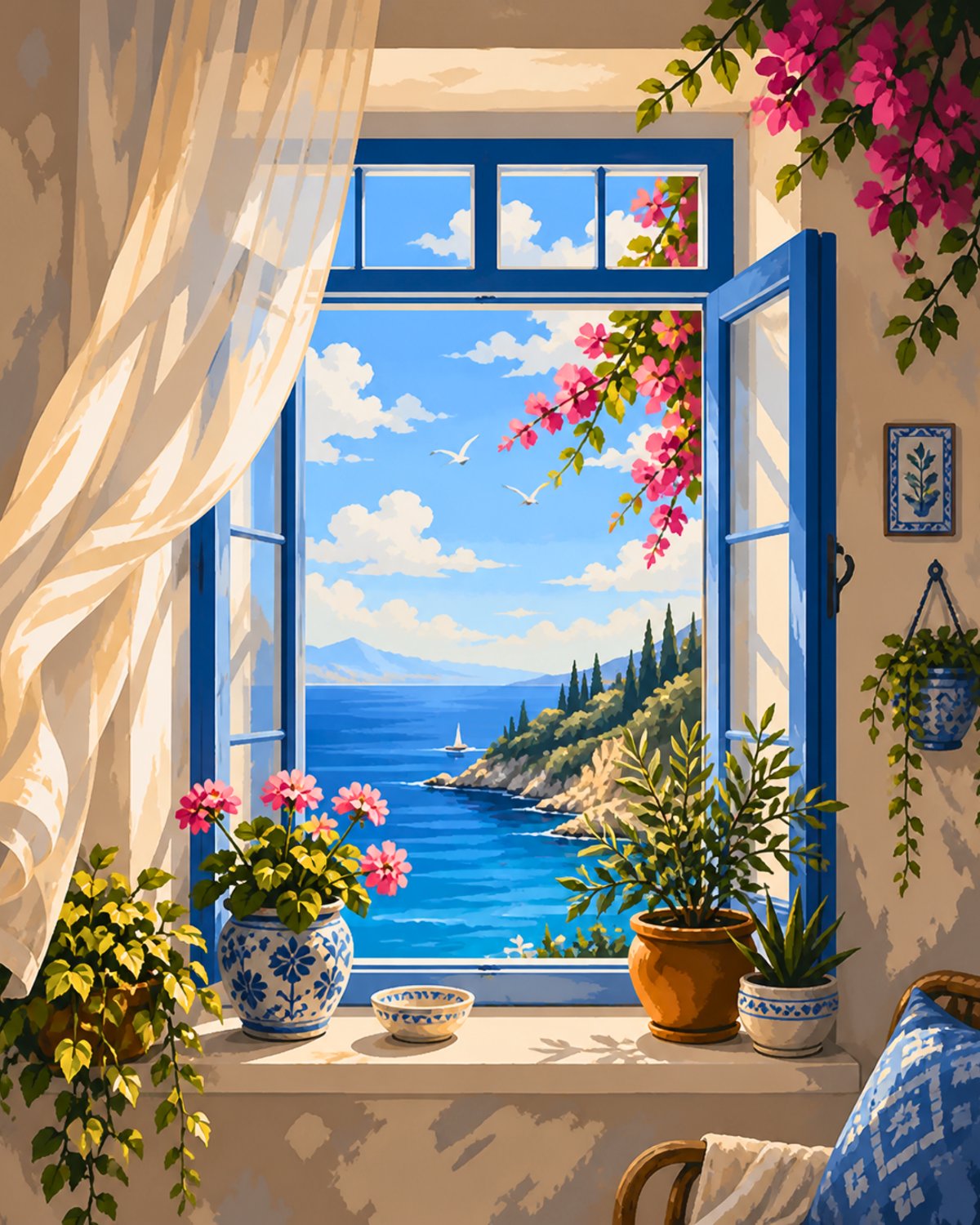 Coastal Window View