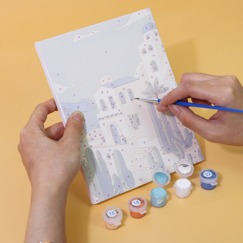 Venice canal gondola paint by numbers artwork