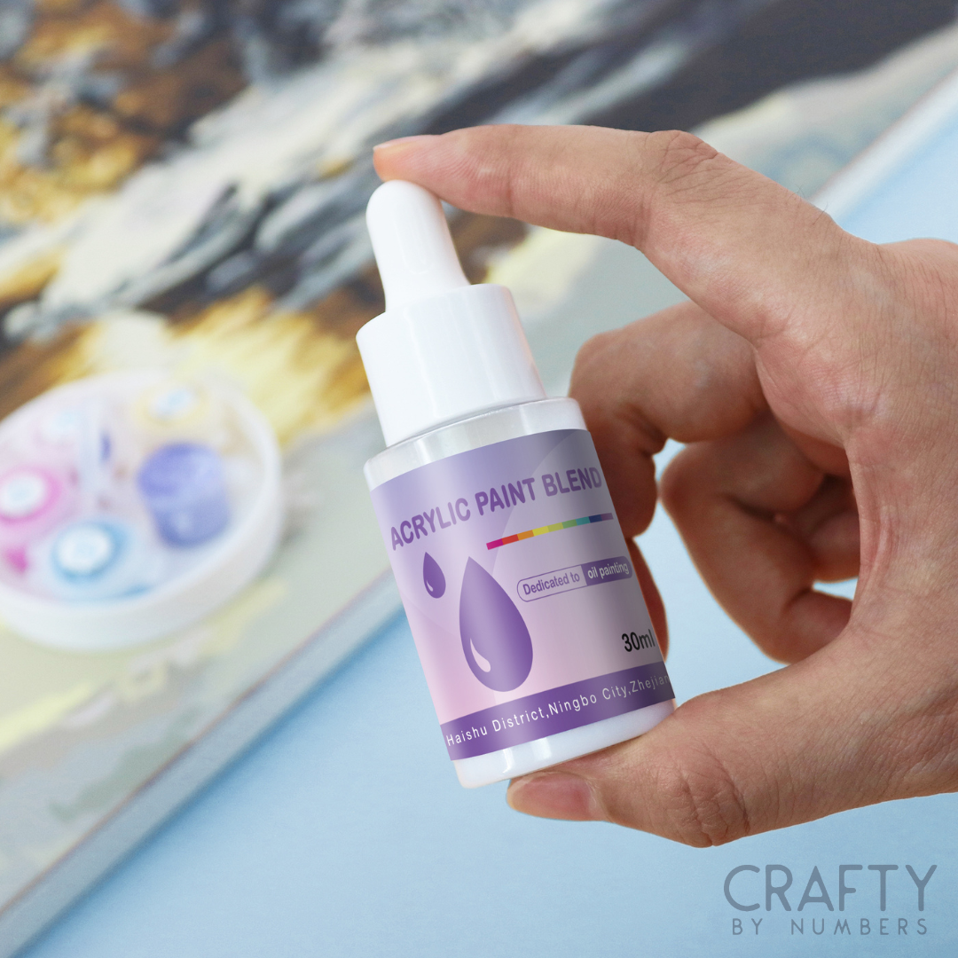 Acrylic paint by numbers kit by Revive Dry Paints for fun and stress-free creative DIY painting.