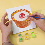 Baked with Love mini paint by numbers kit with baked goods design