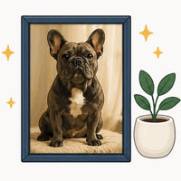 display final custom paint by numbers of dog icon