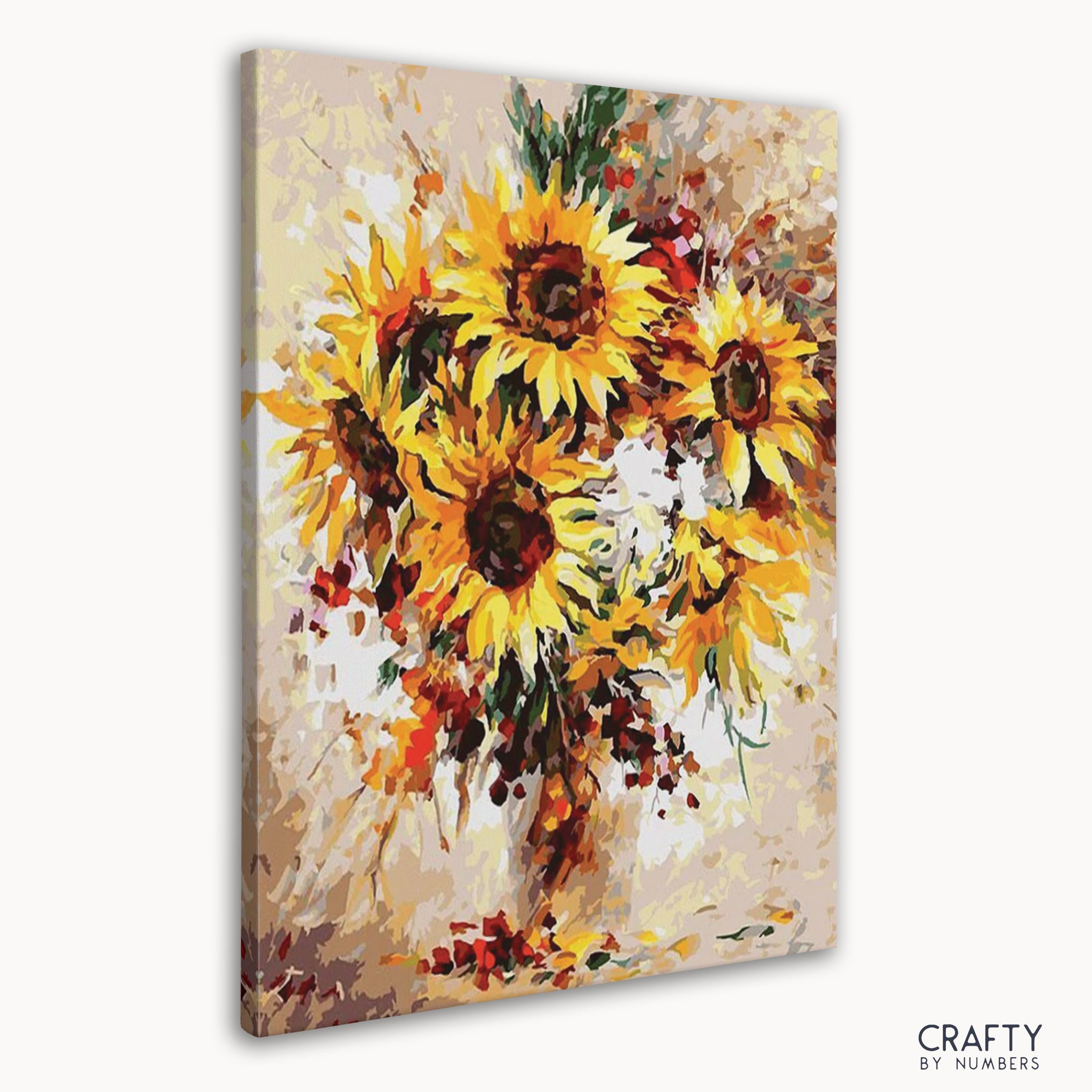 Bright Sunflower Burst paint by number capturing styles from famous landscape paintings and famous flower paintings.