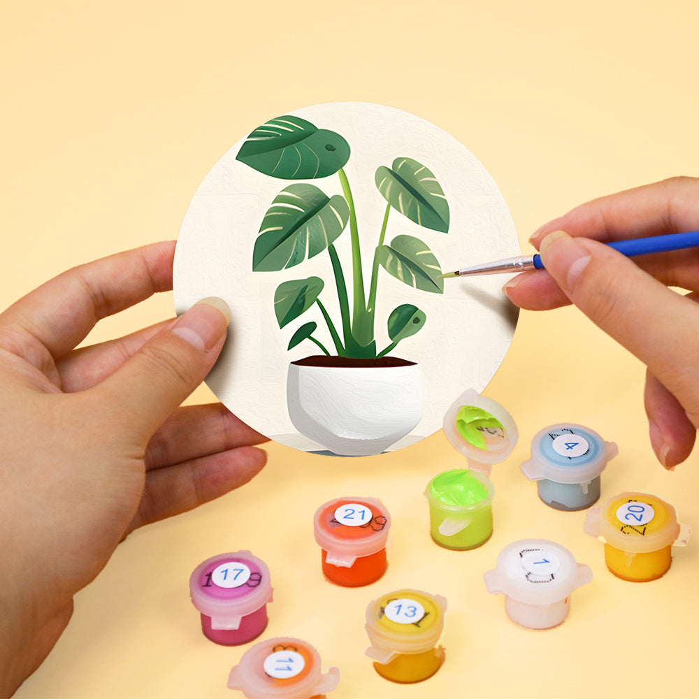 Green Haven canvas depicting a sunset over rolling hills