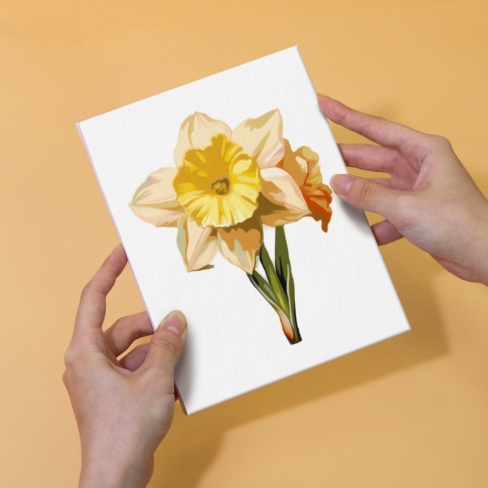 Bright sunflowers with golden petals against a light backdrop