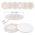 Step-by-step Mandala Magic Coasters paint by numbers project inspired by famous artists paintings techniques.