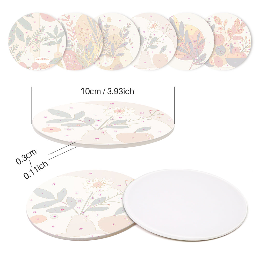 Posavasos Earthy Elegance con colores vibrantes inspirados en las famosas pinturas de Frida Kahlo y profundidad emocional.