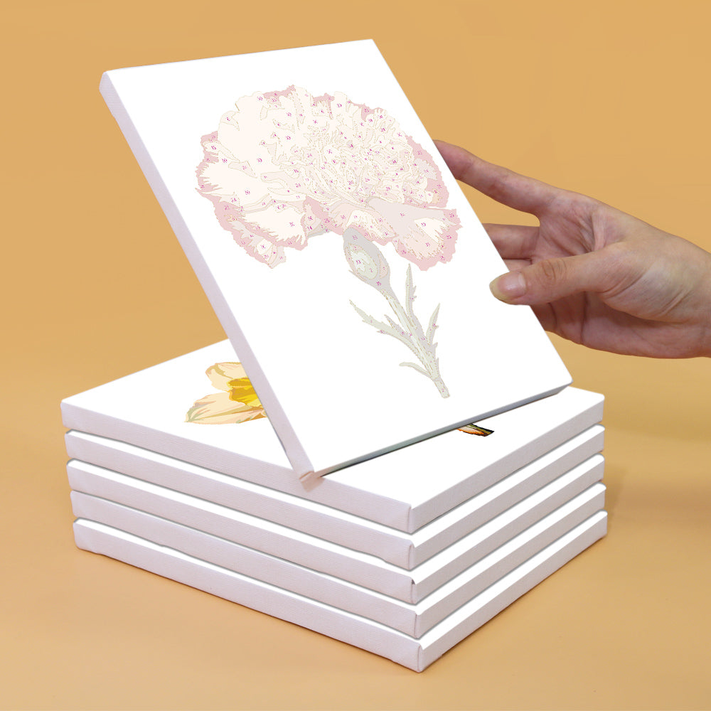 Mixed wildflowers in a serene garden setting