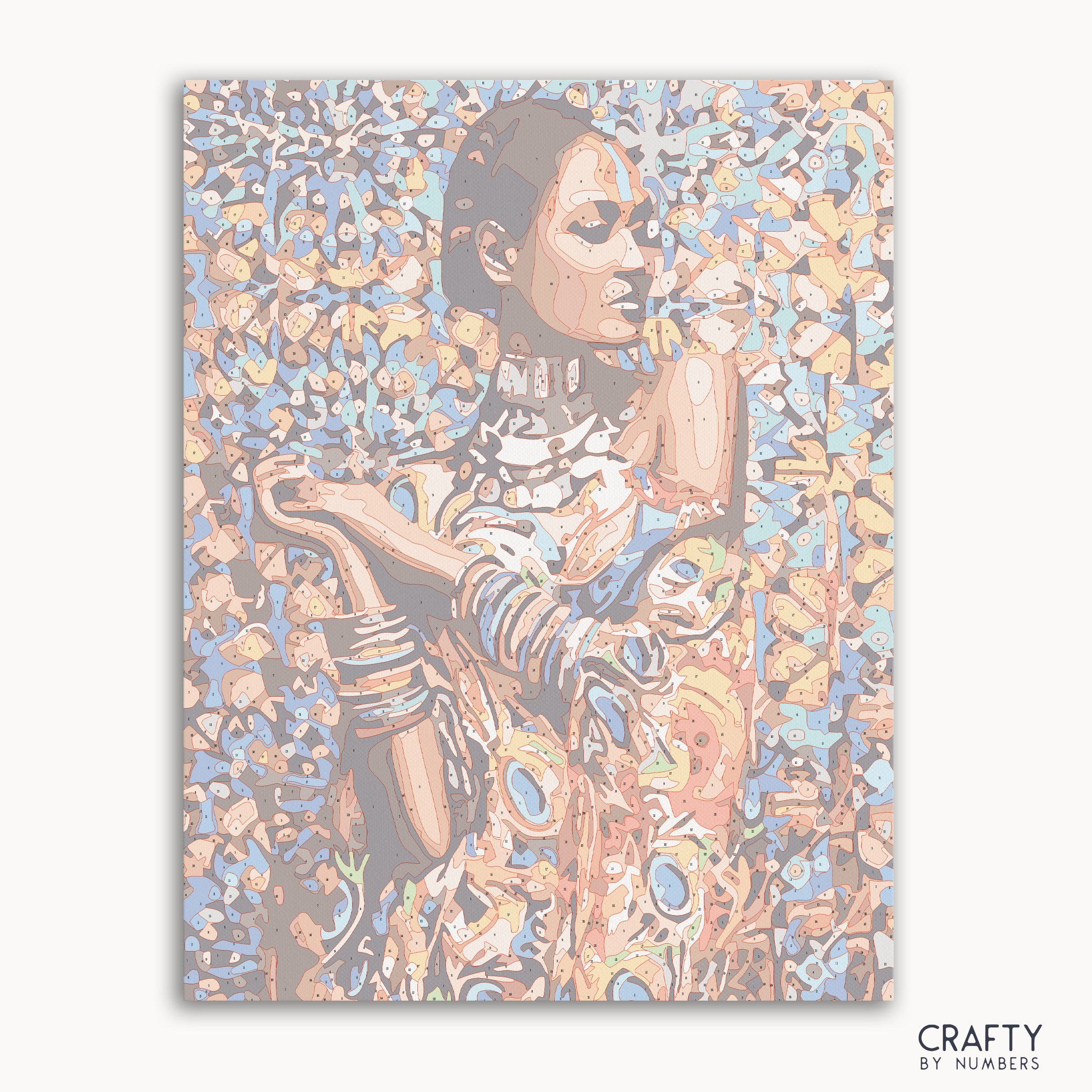African Beauty paint by number showcasing vibrant colors and famous paintings inspired by vincent van gogh famous paintings and famous landscape paintings.