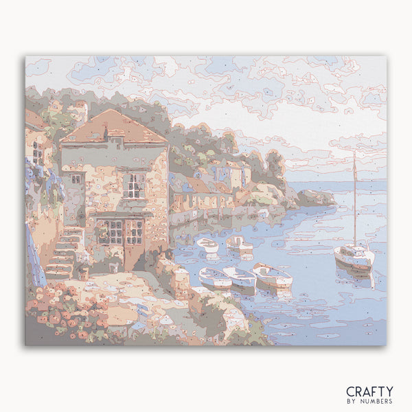 Harbor Heaven paint by numbers coastal scene