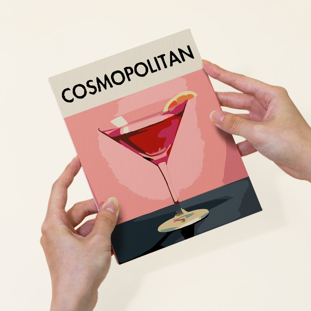 Sips & Strokes mini paint by numbers kit with colorful paint pots and brush