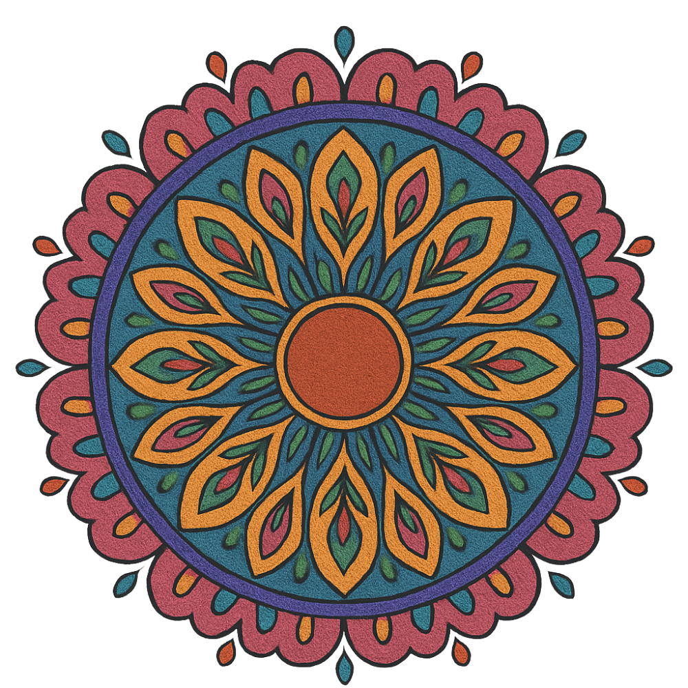 Kit mandala miniature avec contours précis à colorier
