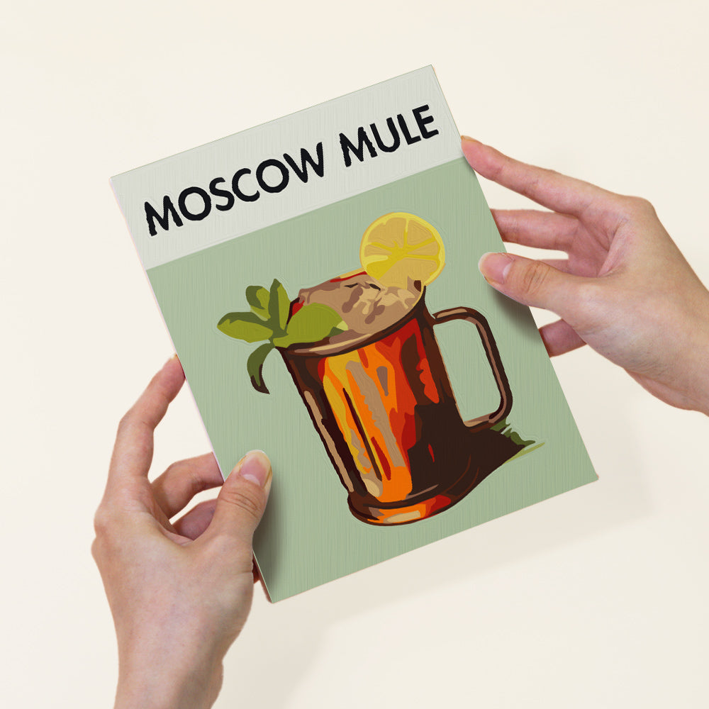 Artistic details of Sip Happens Mini Paint by Numbers painting in progress