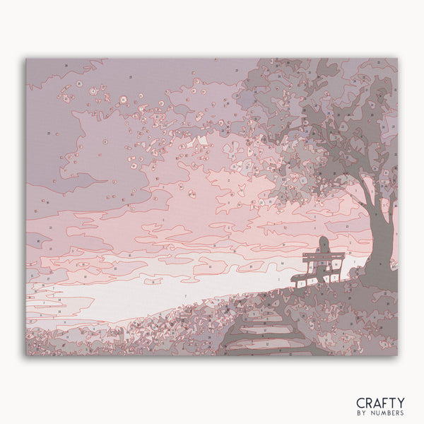 Golden Dreams Under the Stars paint by numbers canvas with night sky design