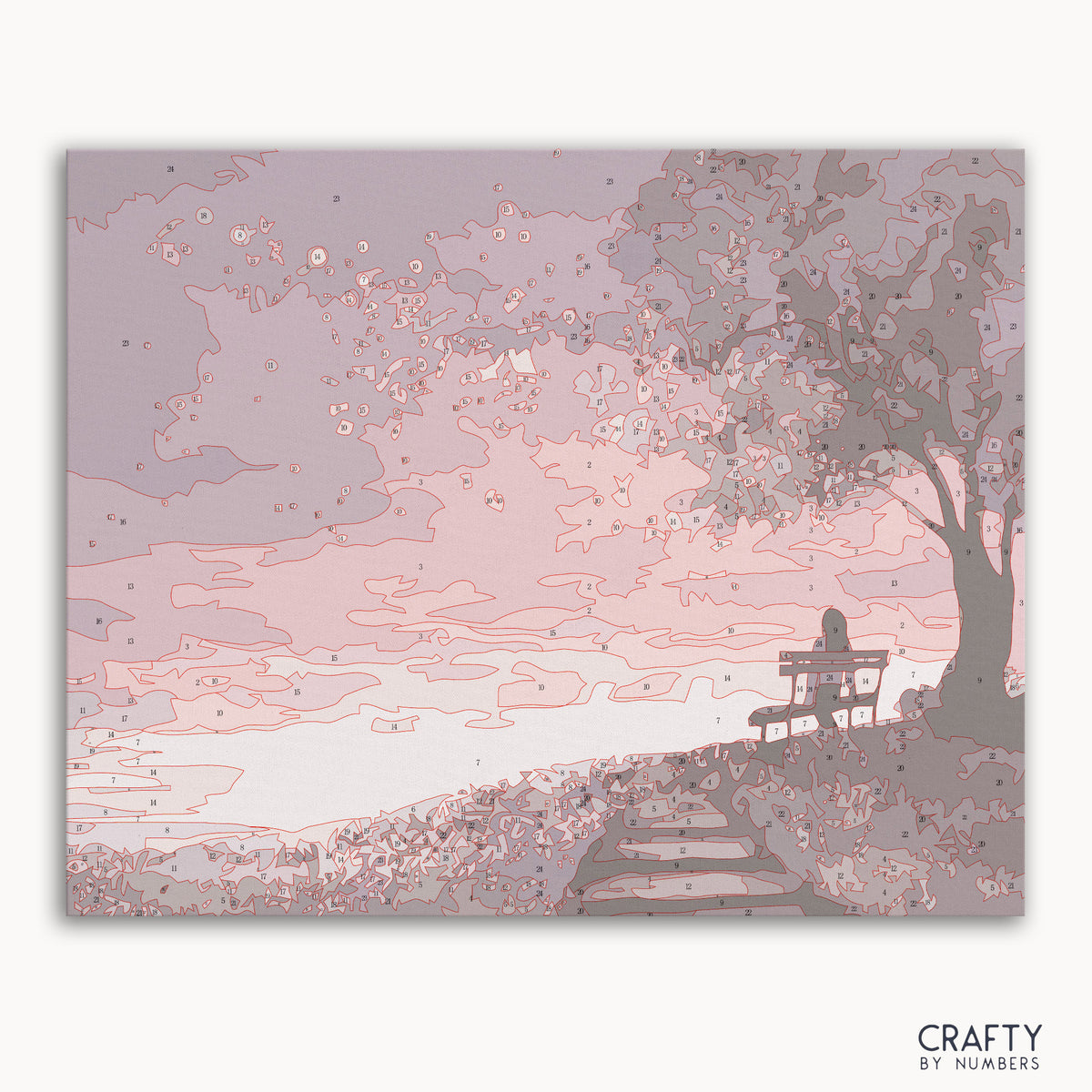 Golden Dreams Under the Stars paint by numbers canvas with night sky design
