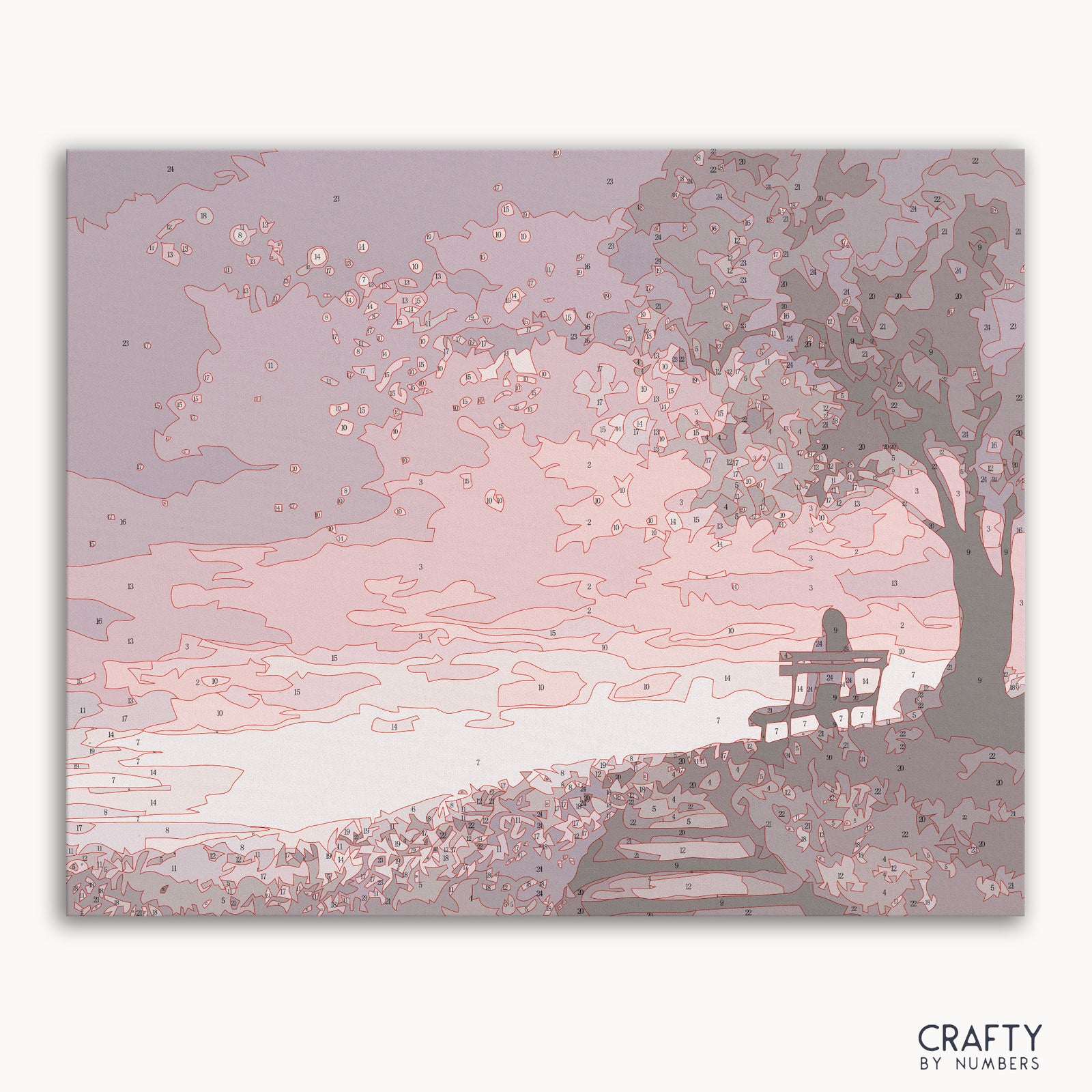 Lienzo con pintura por números Golden Dreams Under the Stars con diseño de cielo nocturno