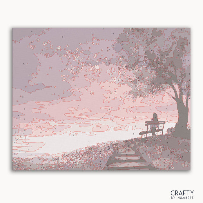 Golden Dreams Under the Stars paint by numbers canvas with night sky design