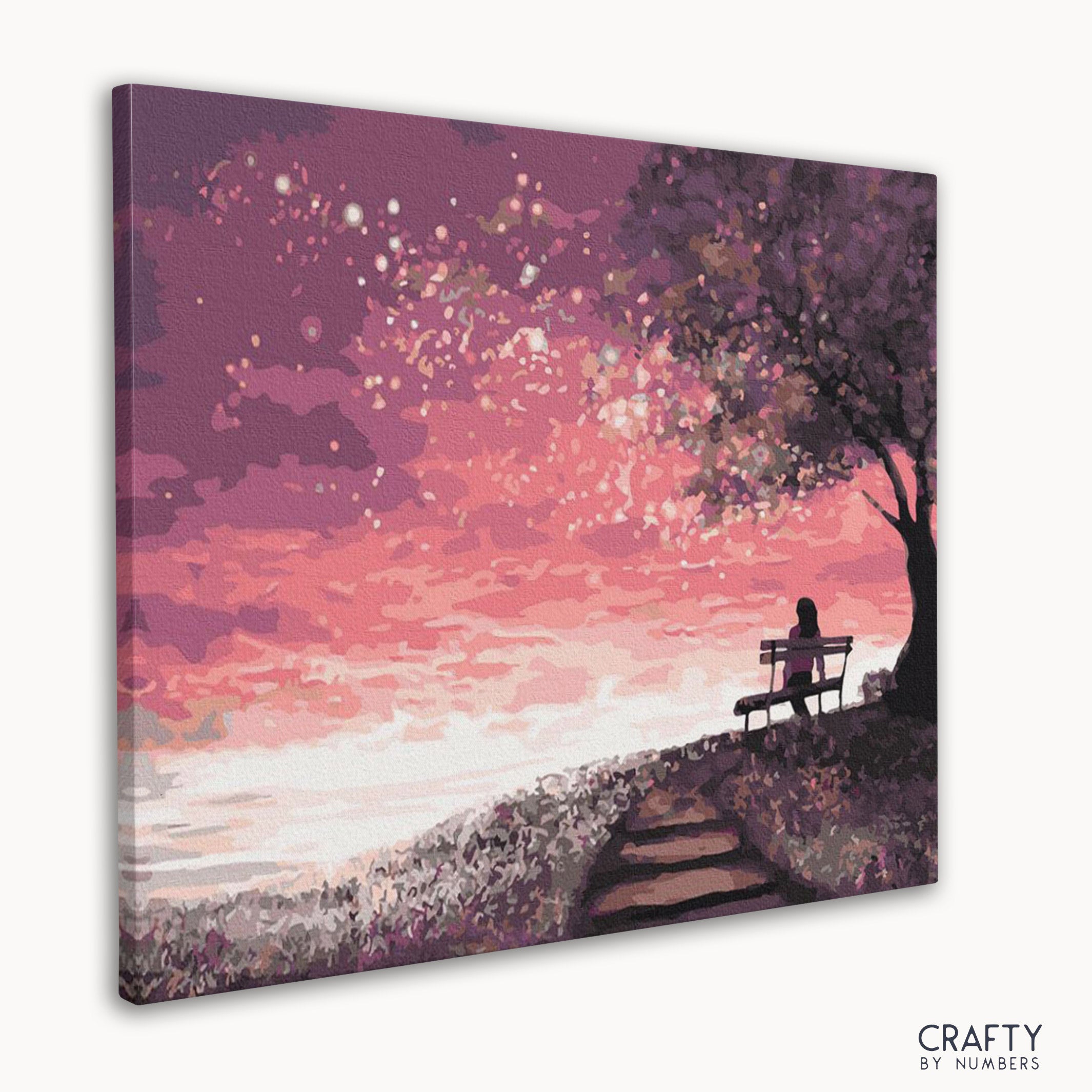 DIY painting kit Golden Dreams Under the Stars celestial artwork