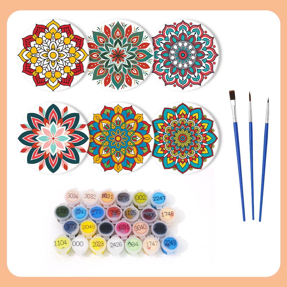 Mandala Magic (Set of 6) finished canvas