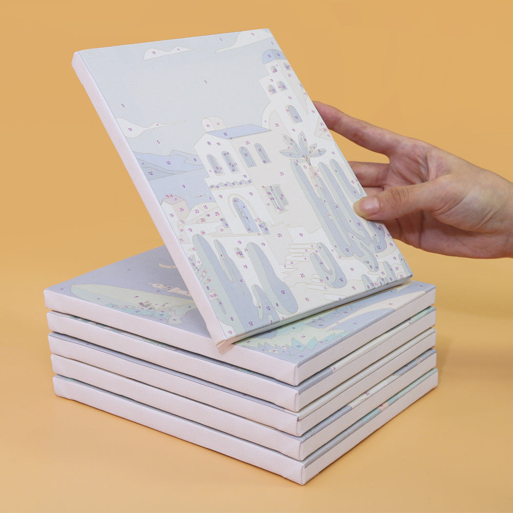 Japanese cherry blossom paint by numbers scenery