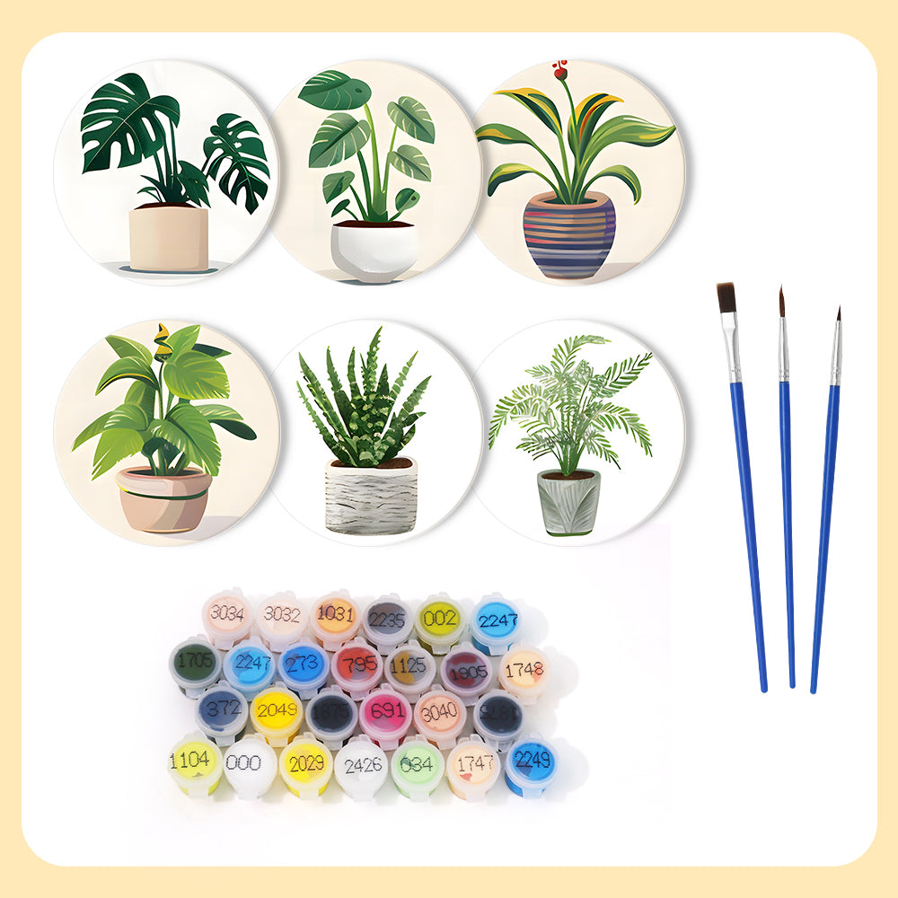 Paint by numbers canvas of a charming European village street