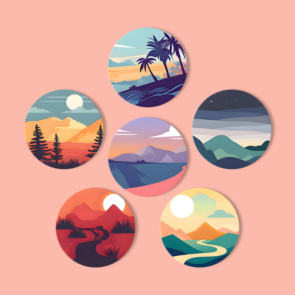 Relaxing paint by numbers artwork, dreamy landscape kit for stress-free painting activity.