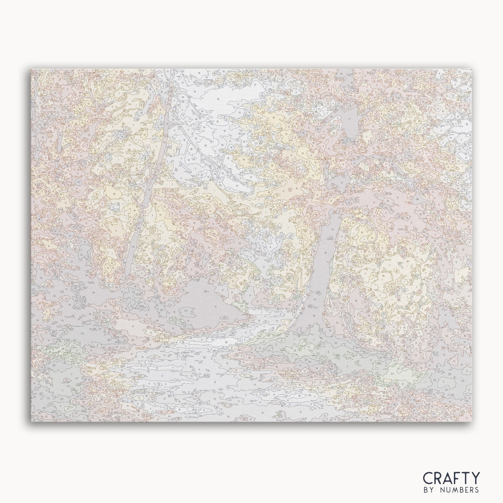 Detailed Autumn Forest paint by numbers design