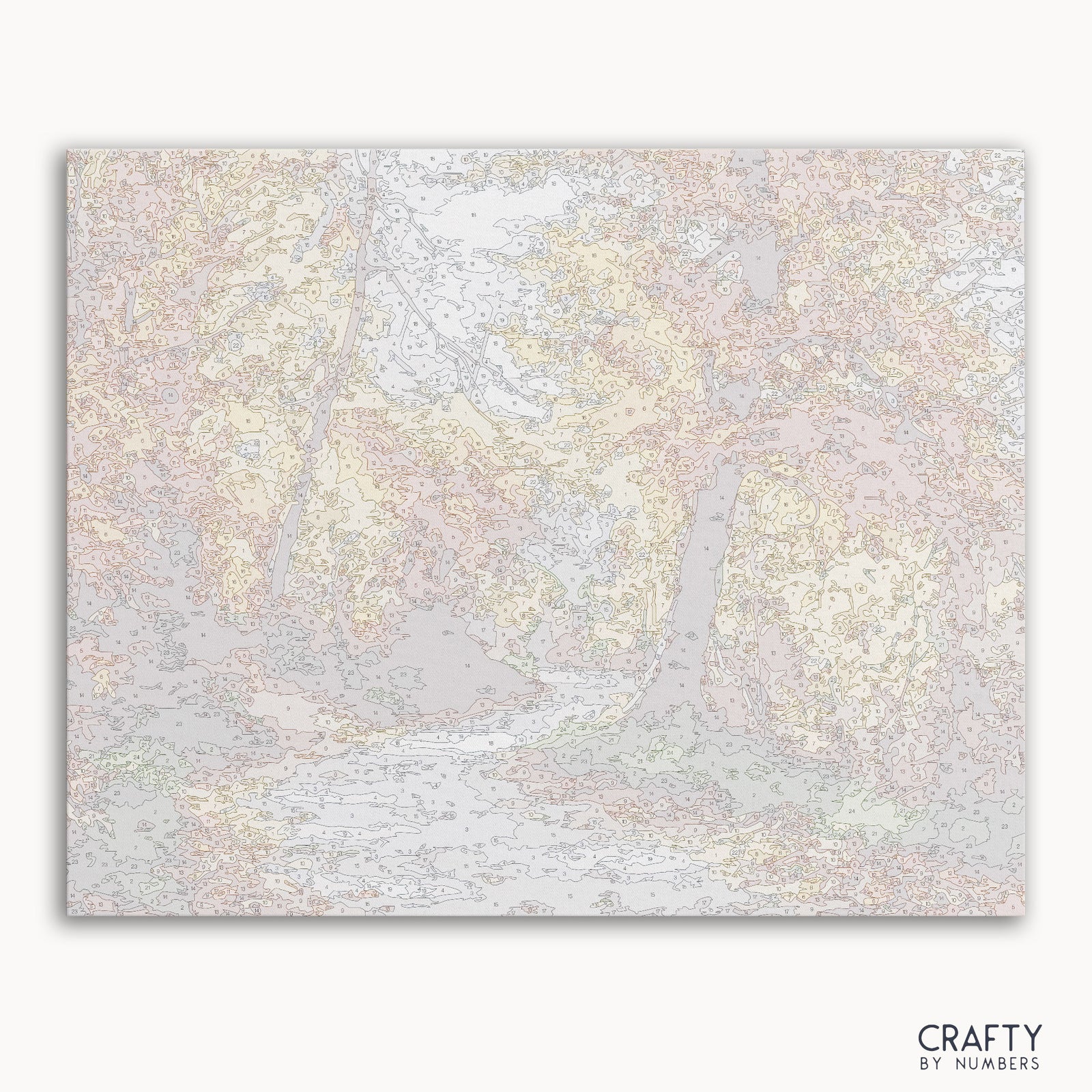 Detailed Autumn Forest paint by numbers design