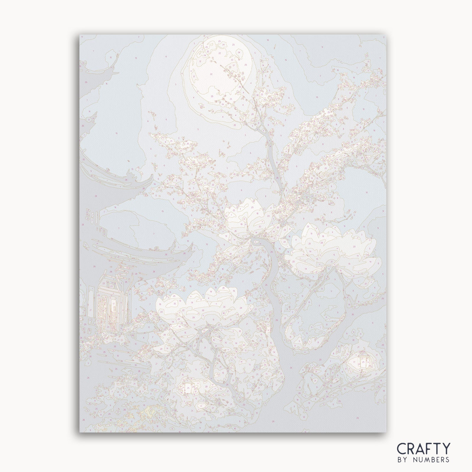 Detailed Blossom Heaven paint by numbers design