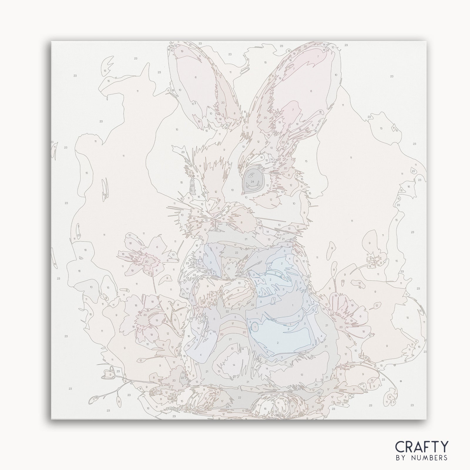 Detailed Blue Jacket Bunny paint by numbers design