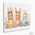 Vibrant Easter Egg Trio Paint by Number reflecting most famous paintings and famous landscape paintings themes.