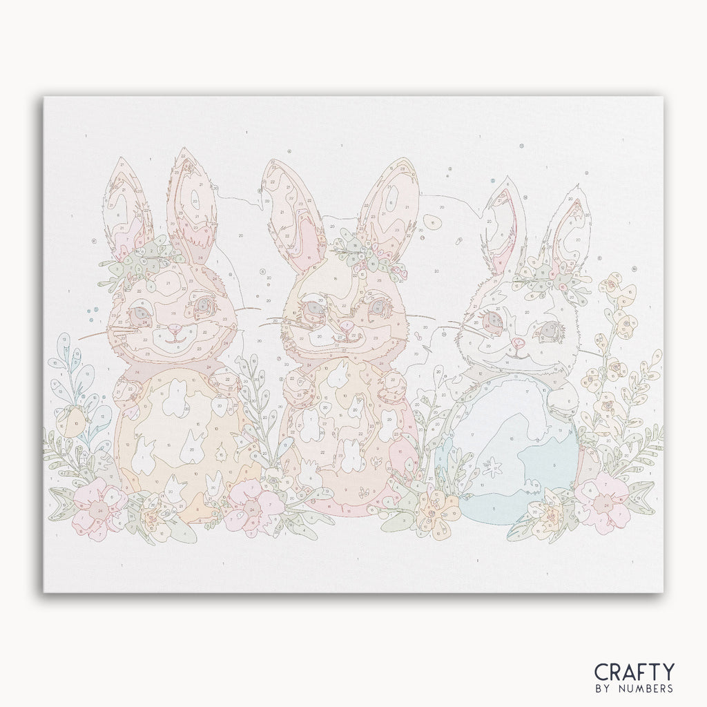 Easter Egg Trio Paint by Number with colors inspired by famous paintings and vincent van gogh famous paintings style.