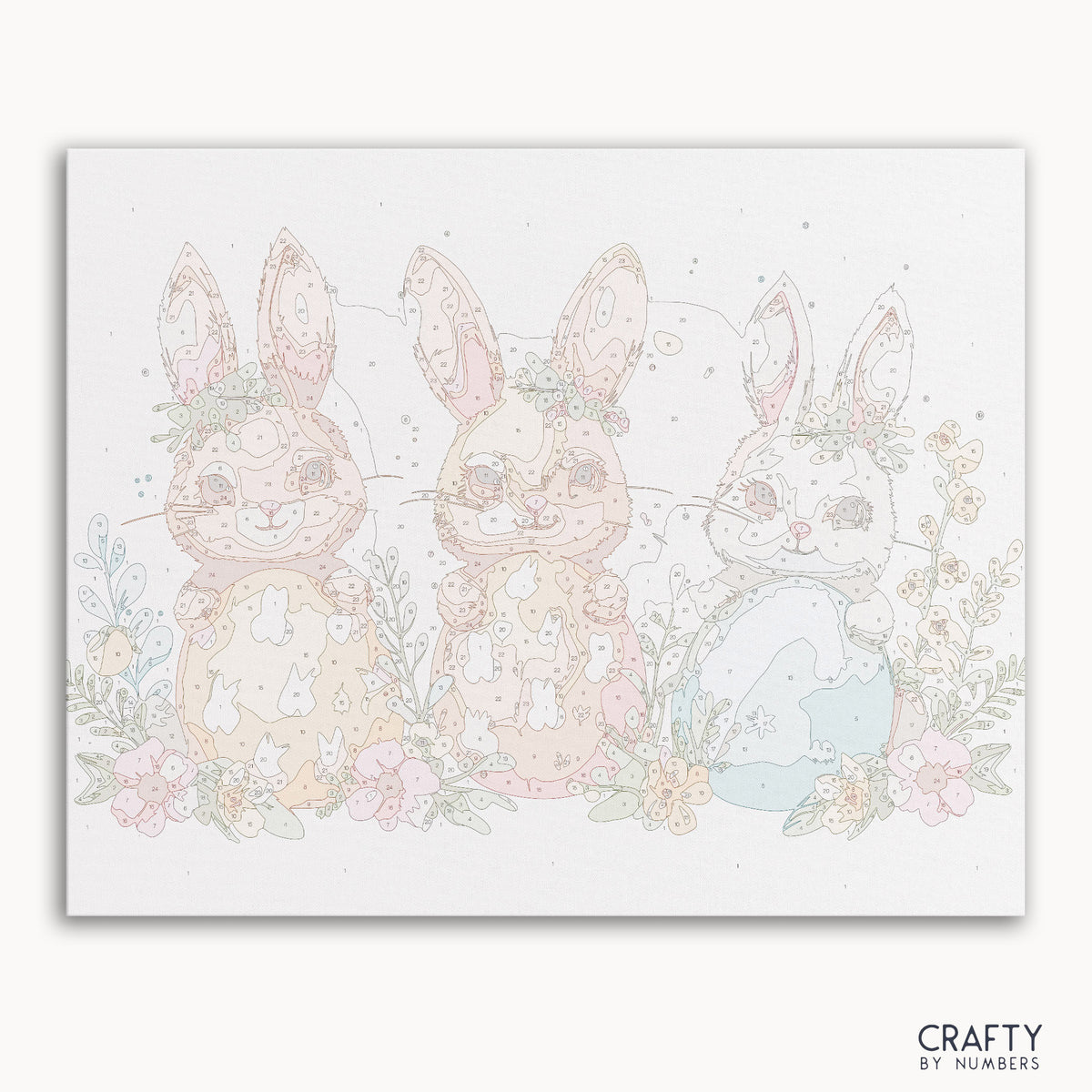Easter Egg Trio Paint by Number with colors inspired by famous paintings and vincent van gogh famous paintings style.