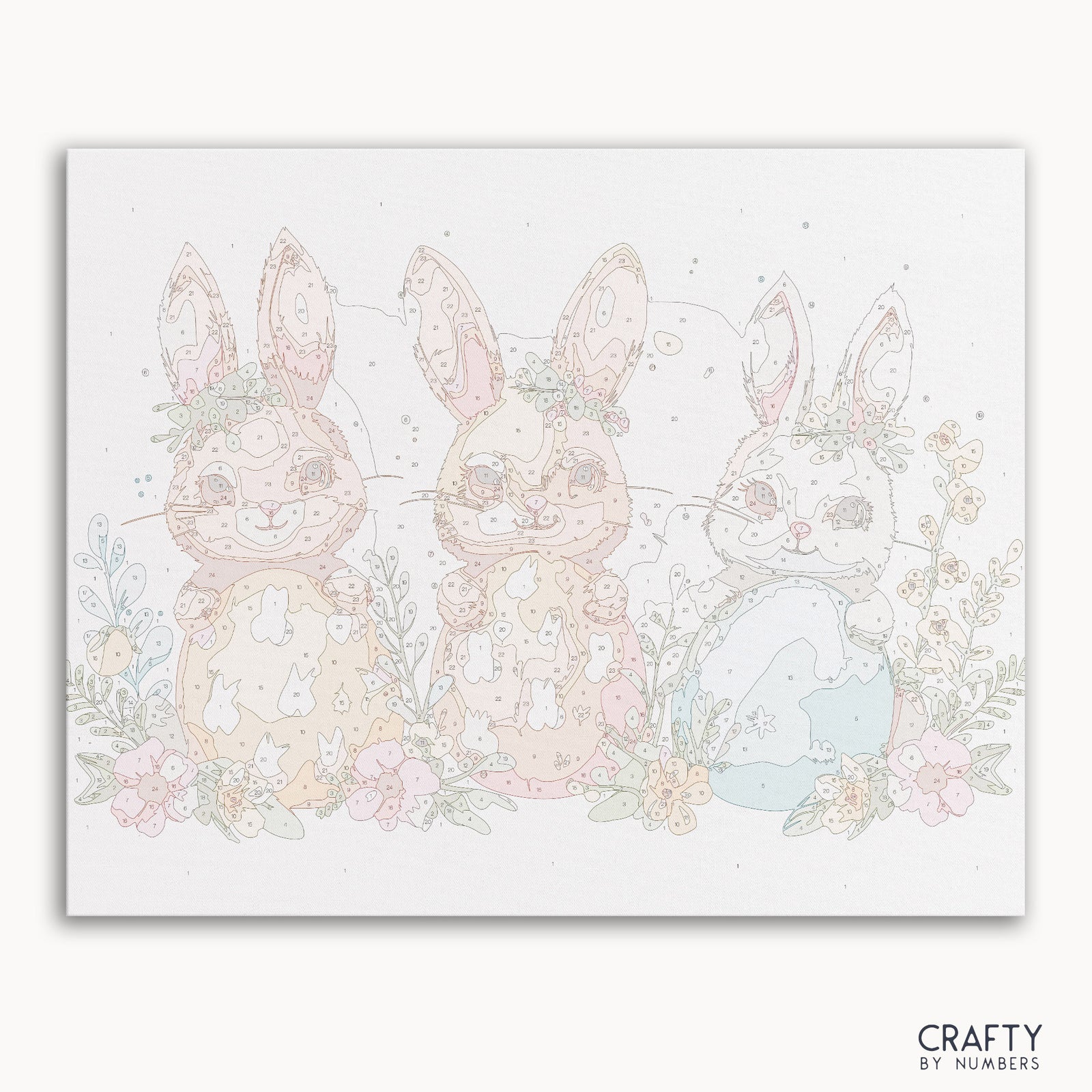 Malen nach Zahlen „Ostereier-Trio“ mit Farben, die von berühmten Gemälden und dem berühmten Gemäldestil von Vincent Van Gogh inspiriert sind.