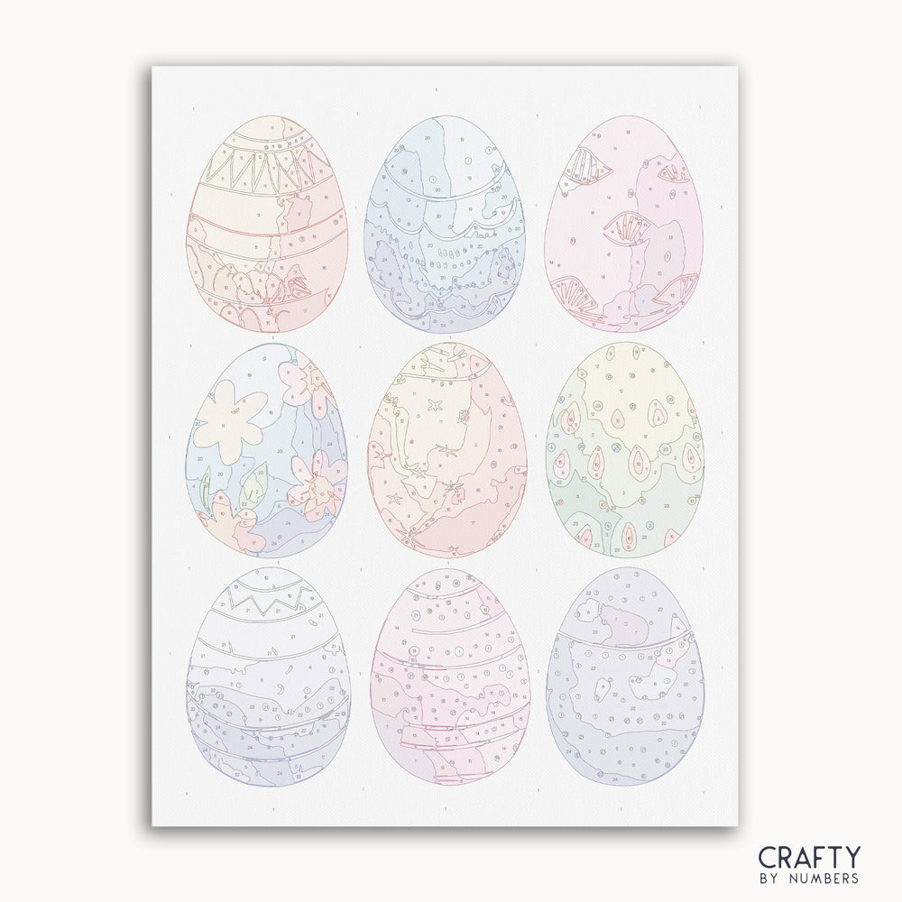 Palette of Easter Wonders Paint by Number inspired by famous paintings featuring famous landscape paintings and famous artists paintings.