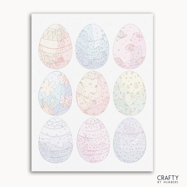 Palette of Easter Wonders Paint by Number inspired by famous paintings featuring famous landscape paintings and famous artists paintings.