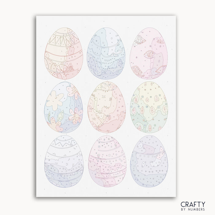 Palette of Easter Wonders Paint by Number inspired by famous paintings featuring famous landscape paintings and famous artists paintings.