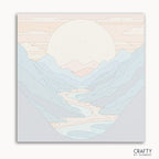 Alpine Glow paint by numbers mountain landscape kit