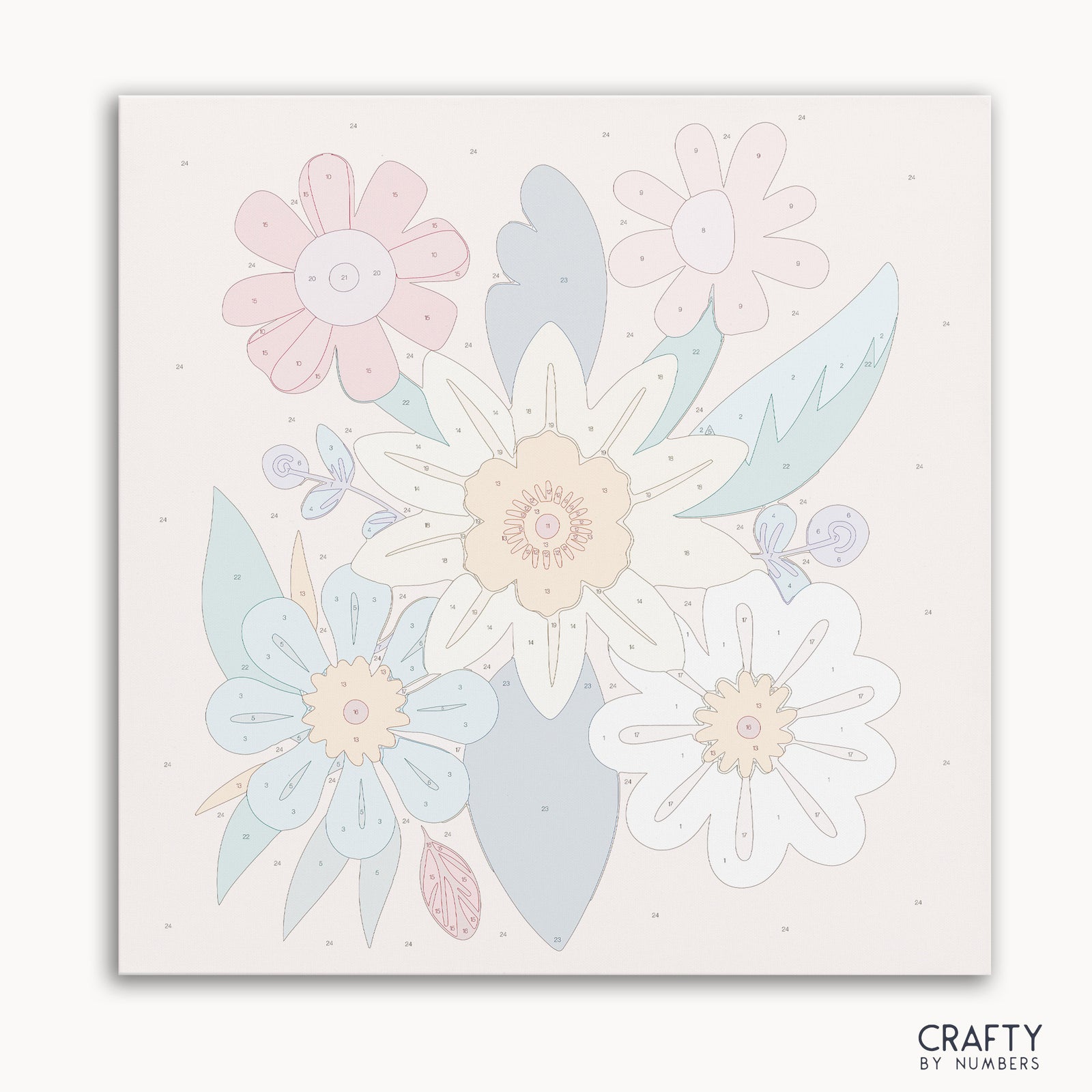 Detailed Daisy Delight paint by numbers design