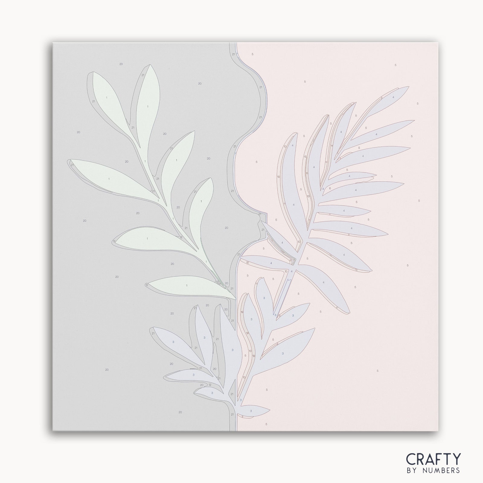 Detailed Flora Contrast paint by numbers design