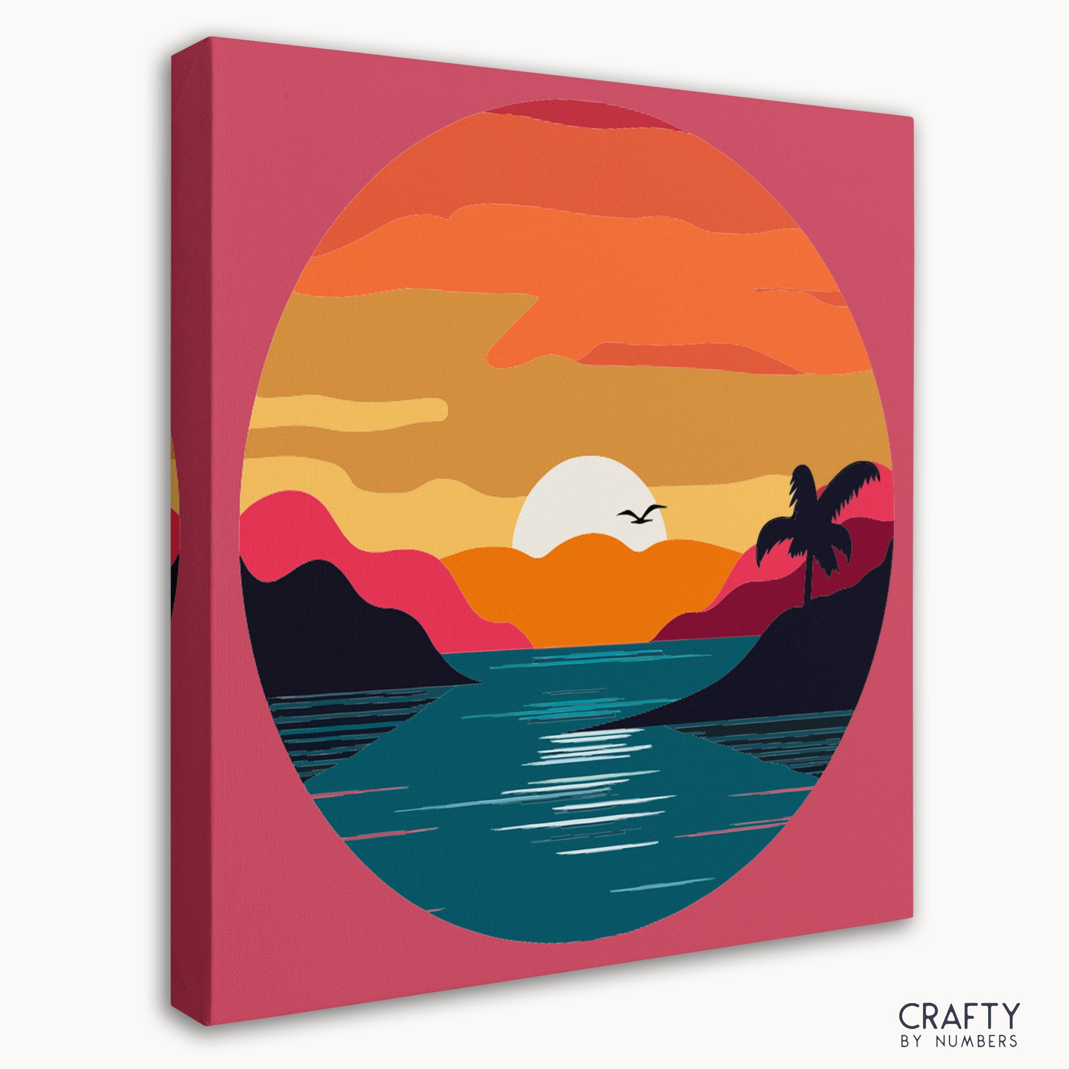 Beautiful orange and purple hues in Sunset Serenity, famous landscape paintings, famous artists paintings.