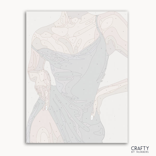 Elegant silhouette paint by number artwork inspired by famous paintings, evoking the style of vincent van gogh famous paintings with bold strokes.