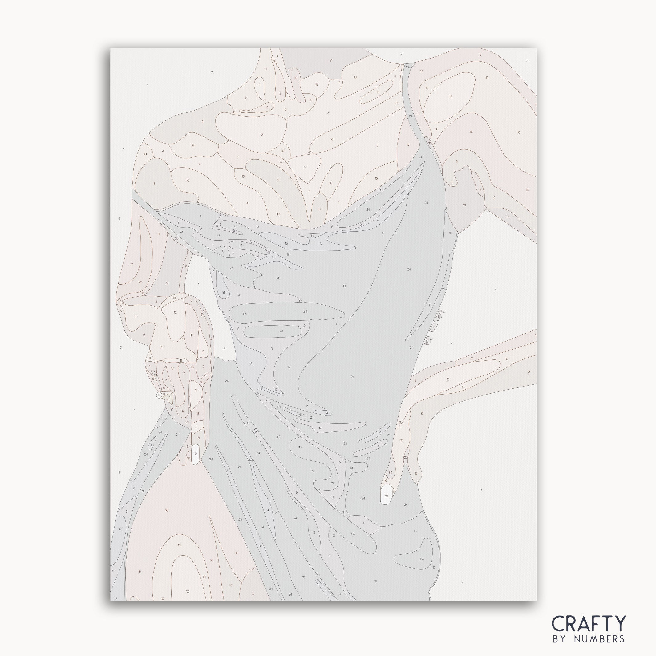 Elegant silhouette paint by number artwork inspired by famous paintings, evoking the style of vincent van gogh famous paintings with bold strokes.