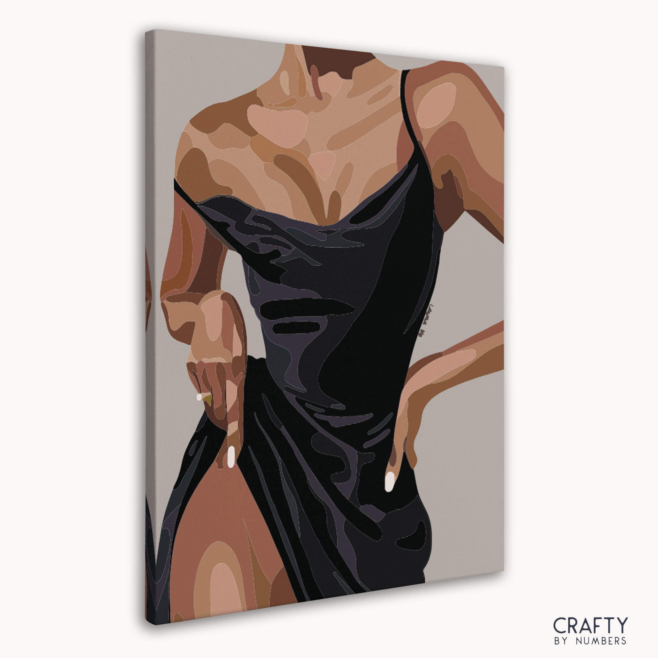 A refined elegant silhouette paint by number featuring elements reminiscent of most famous paintings and famous landscape paintings.