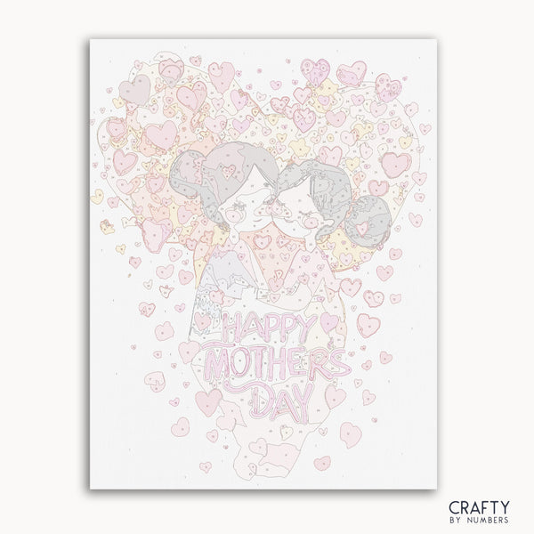 Heartfelt Whispers paint by numbers Love showing a couple embracing tenderly, inspired by famous paintings of people.