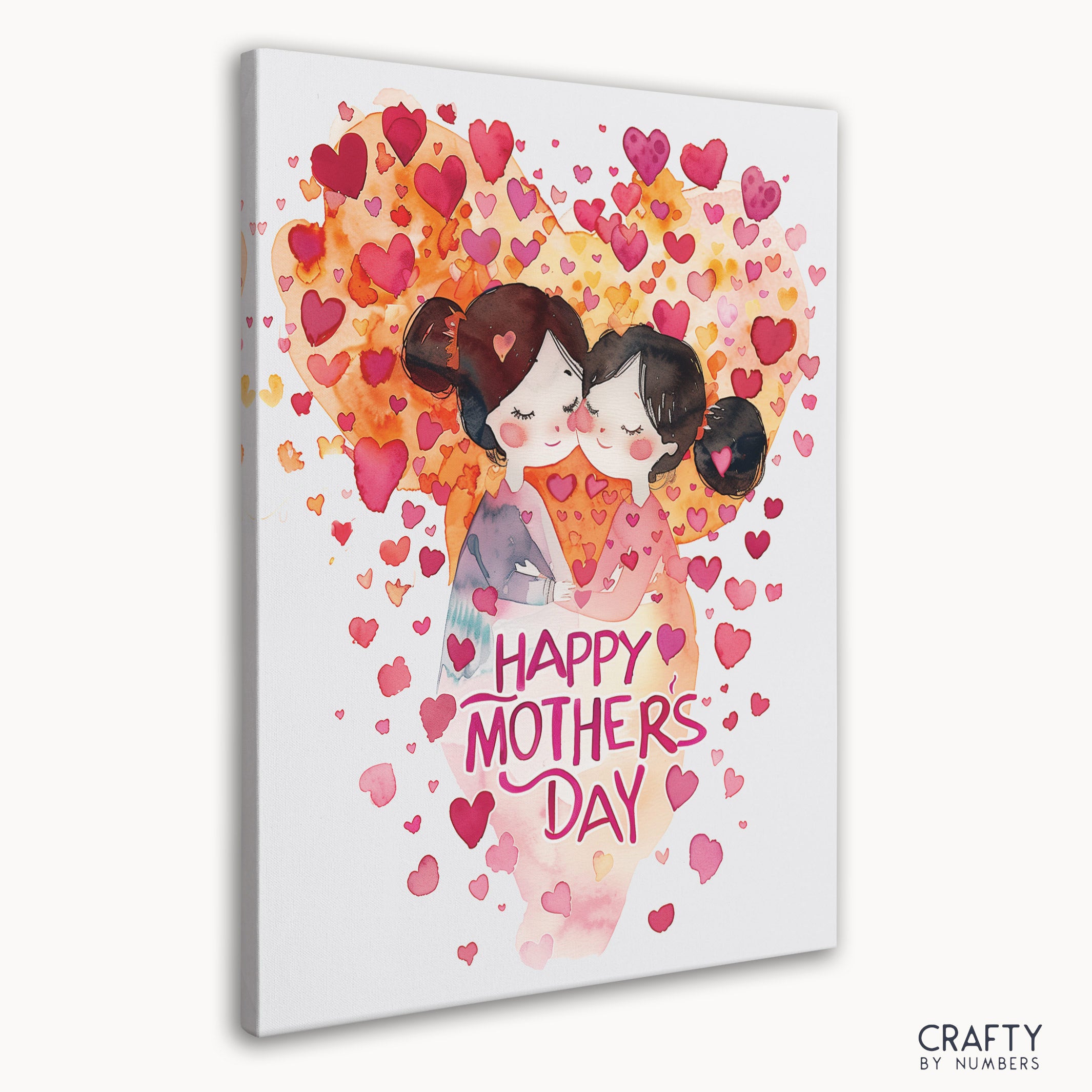 Close-up of Heartfelt Whispers paint by numbers Love featuring gentle hands, evoking famous paintings of women.