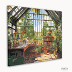 "Close-up of pre-printed linen canvas featuring leaves and pink flowers for Botanical Study kit."